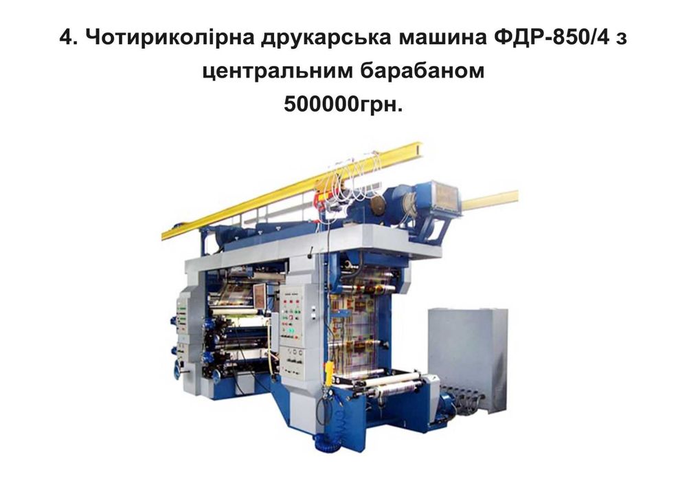 Чотириколірна друкарська машина ФДР-850/4