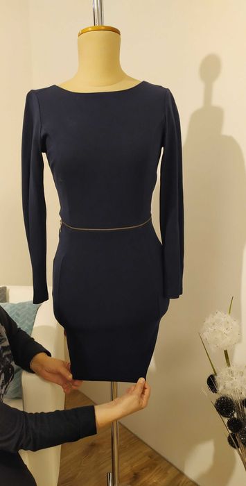 Zara - granatowa sukienka rozm. XS