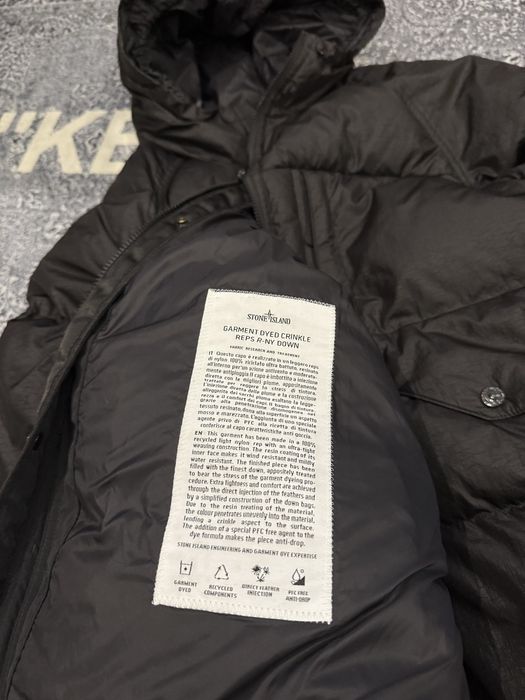 Пуховик stone island garment dyed nylon
