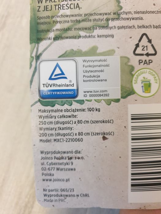 Hamak boho bawelna nowy