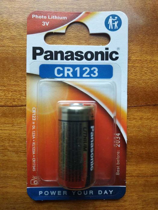 Батарейка літієва Panasonic Lithium CR123  PHOTO 3V Blister 1шт