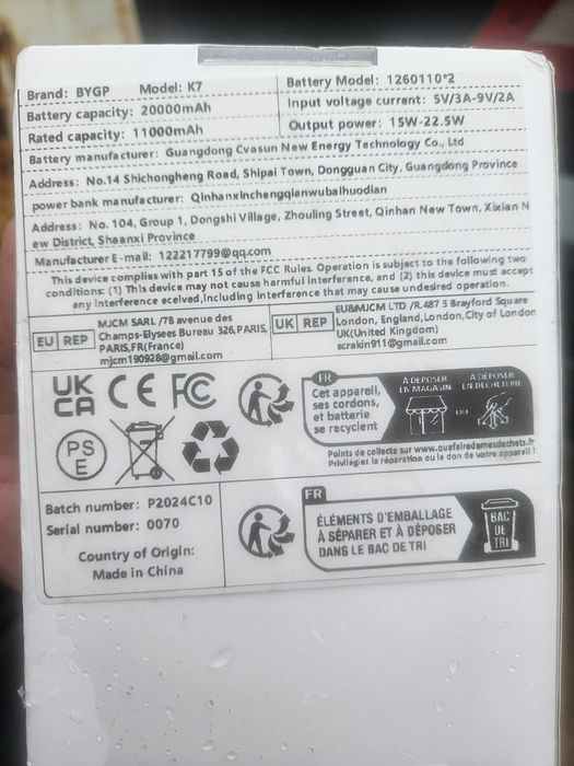 Power Bank 20000Mah акумулятор 22.5W