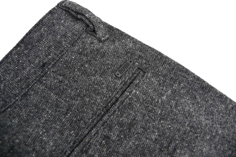HUGO BOSS spodnie męskie grafitowe wełna melanż REGULAR FIT 32/34