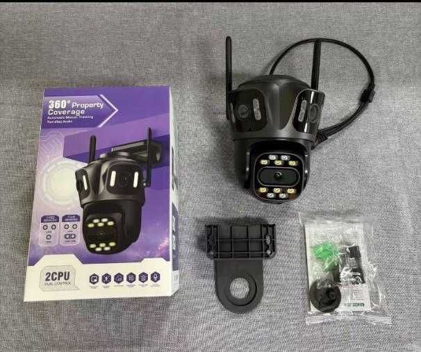 12MP iCsee Потрійна вулична вайфай камера відеонагляду Besder XM88