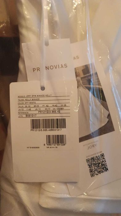Vestido de noiva Pronovias Jory, novo e nunca usado.