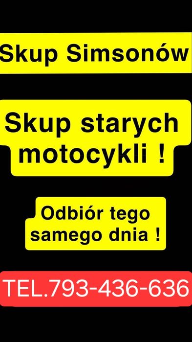 SKUP STARYCH MOTOCYKLI-każdy stan i model(wsk,romet,simson itp)
