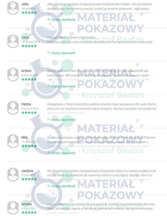 Korepetycje Chemia | Doświadczenia chemiczne | Matura 2027