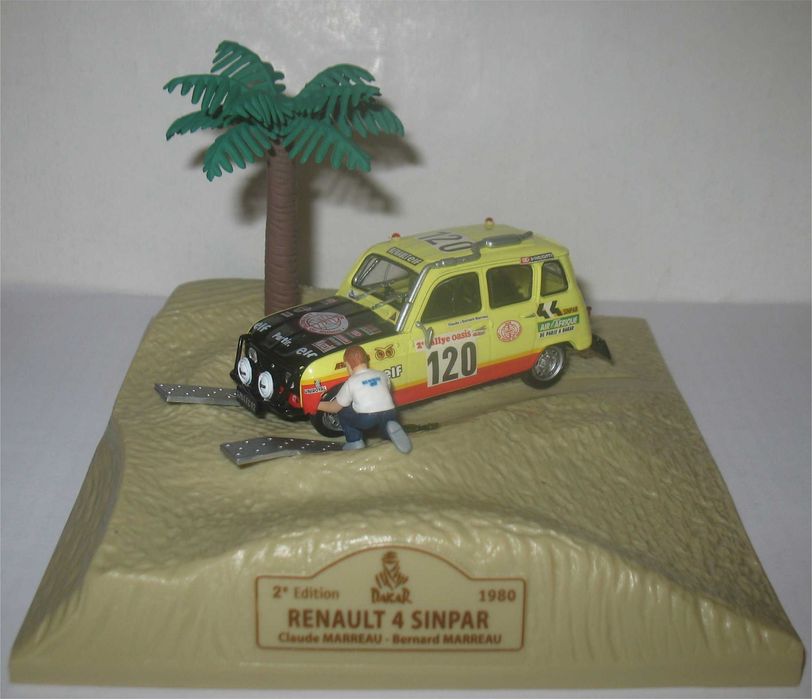 M6/Norev - Renault 4 Sinpar - 3º Dakar 1980 - Claude Marreau (diorama)