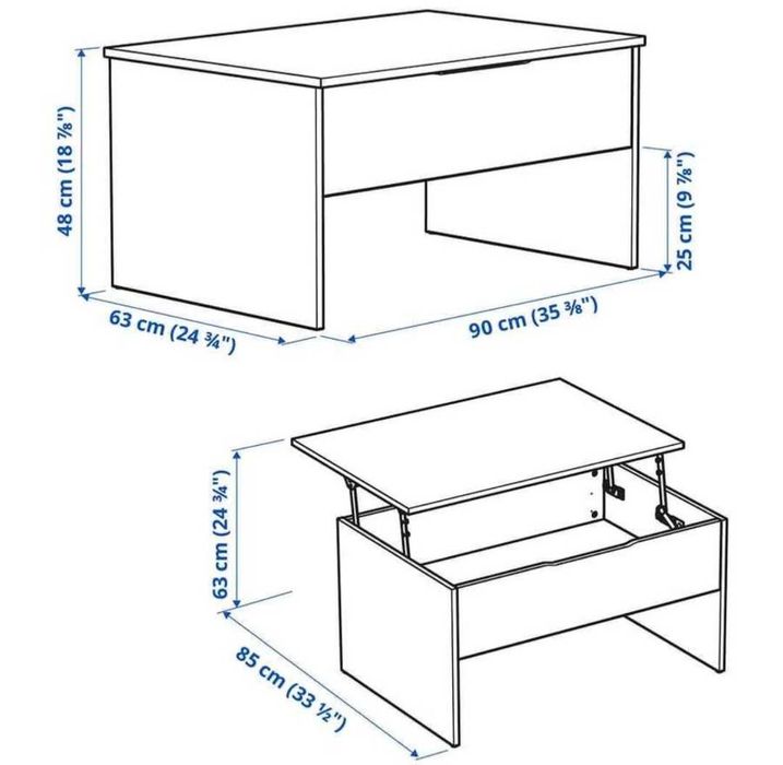 Mesa de centro regulável Modelo ÖSTAVALL