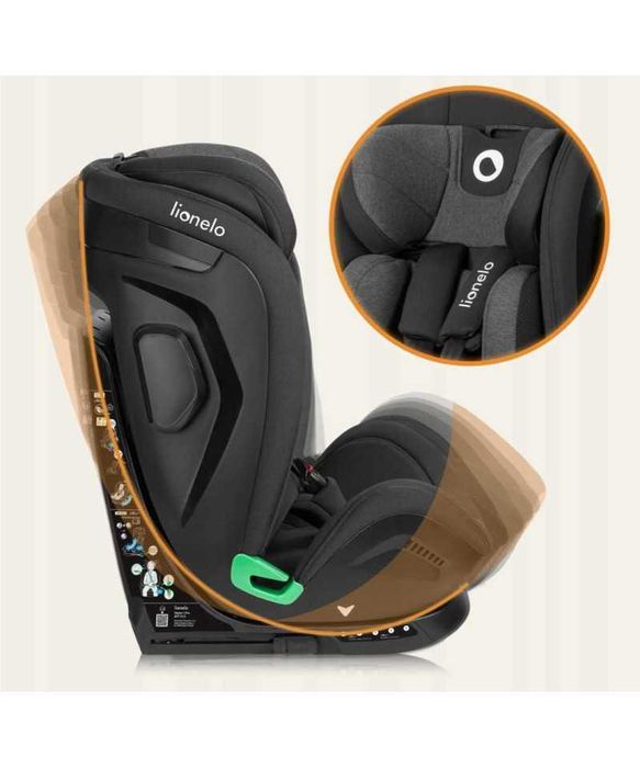 Fotelik samochodowy ISOFIX 76-150 cm Lionelo Harper i-Size