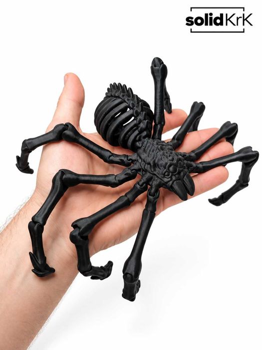 Pająk FLEXI 3D Szkieletowy Ruchoma Figurka Przegubowa Druk 3D | Halloween | flexi spider | Figurka z Przegubowymi Nogami | articulated toy spider