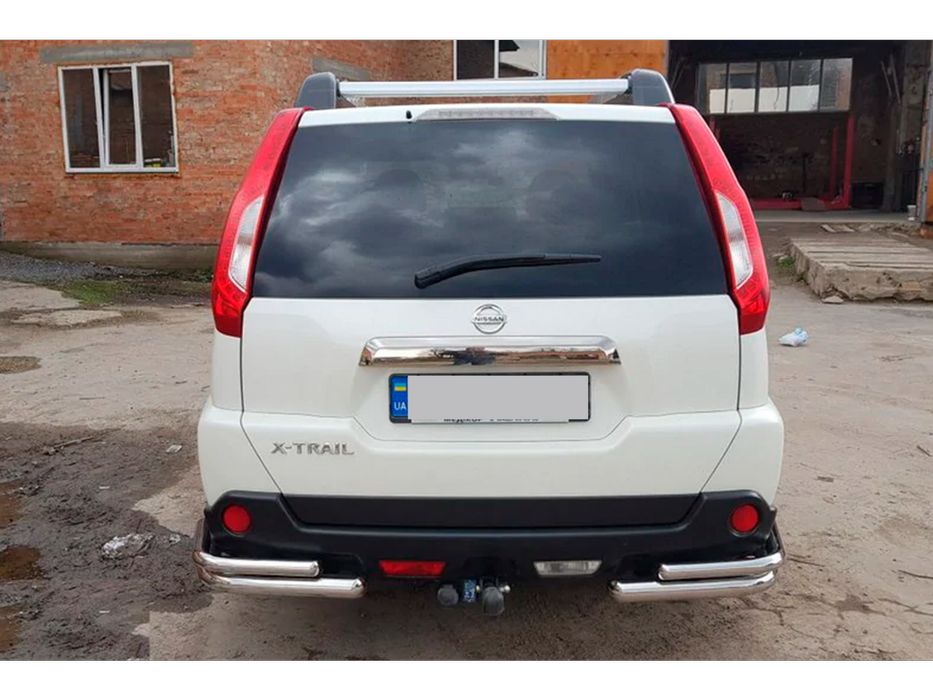 Nissan X-trail T31 2007-2014 рр. Задні кути AK003-Double (2 шт., нерж.)