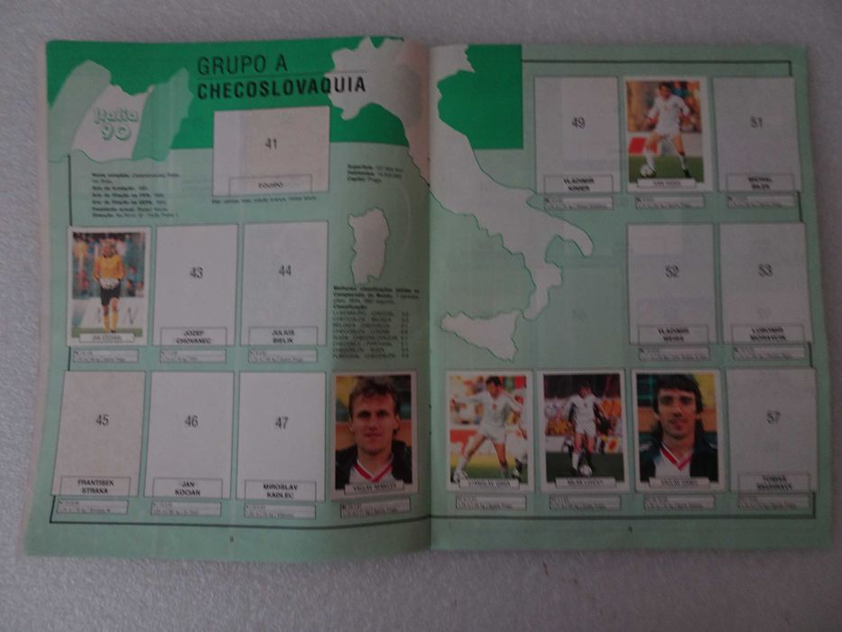 Caderneta de cromos de futebol Itália 90 - Euroflash faltam 185 cromos