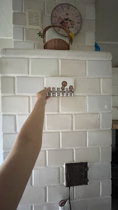 Kafle do pieca z rysunkiem wiejskim