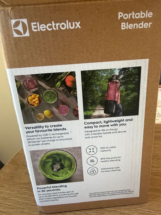 Blender przenośny bezprzewodowy Electrolux NOWY zamknięty