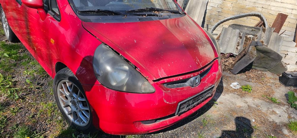 Kompletny Przód Błotniki Maska Zderzak Lampy Chłodnice Pas przedni Honda Jazz II  lakier R81