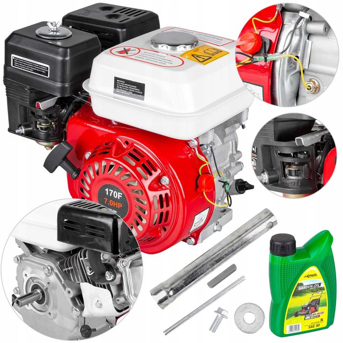 SILNIK spalinowy MARPOL 7KM 20MM + sprzęgło olej