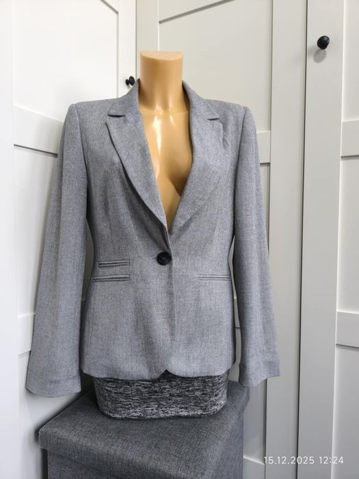 Marynarka blezer żakiet szary biurowy elegancki codzienny Etam 12 L 40