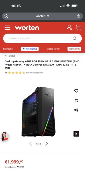 Computador fixo asus