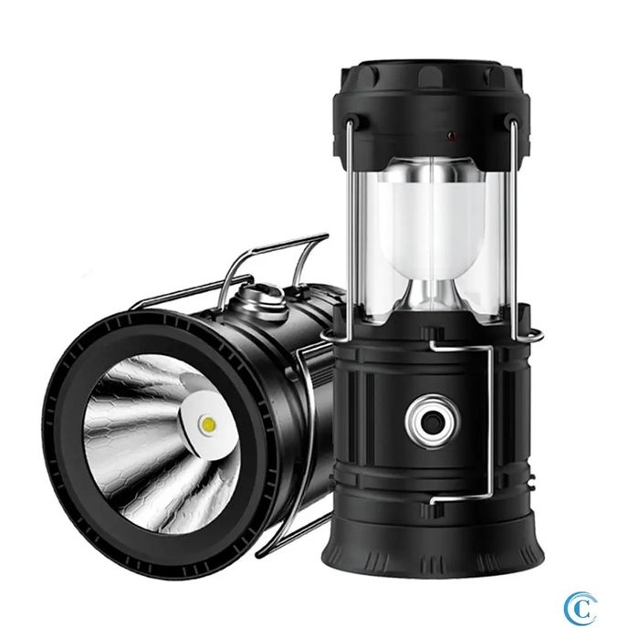 Великий розсувний кемпінговий ліхтар SOLAR CAMPING LAMP із сонячною ба