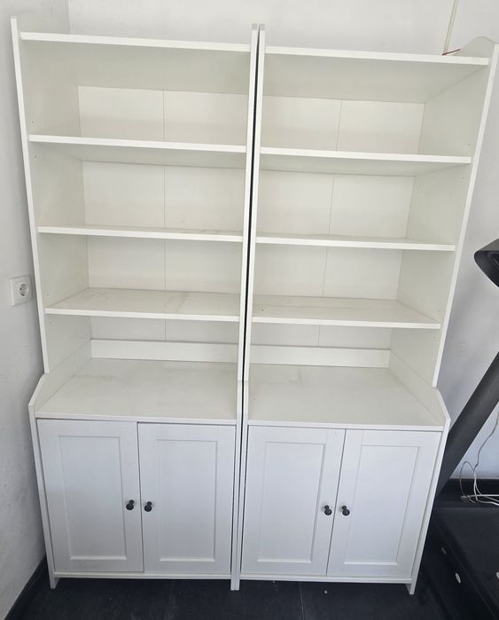 2 Estantes IKEA Hauga  Brancas com Armário – Excelente Estado | Porto