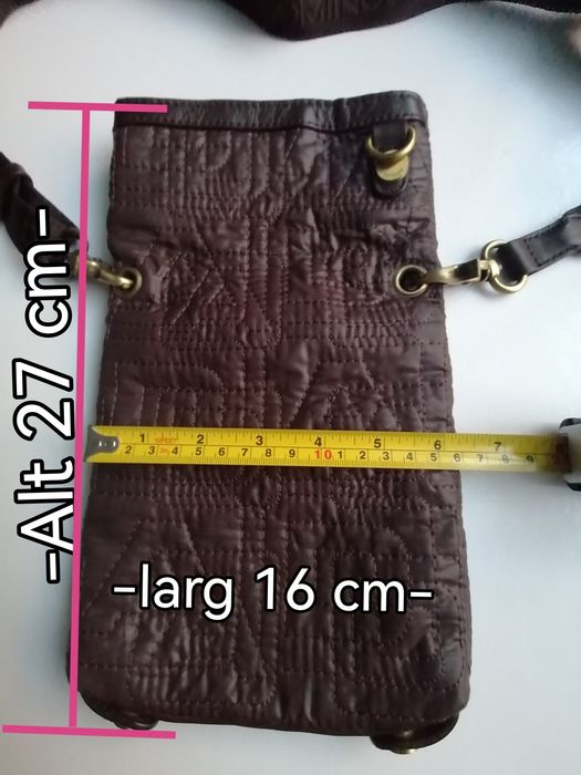 Mala à tiracolo vertical, alça ajustável, Adolfo Dominguez