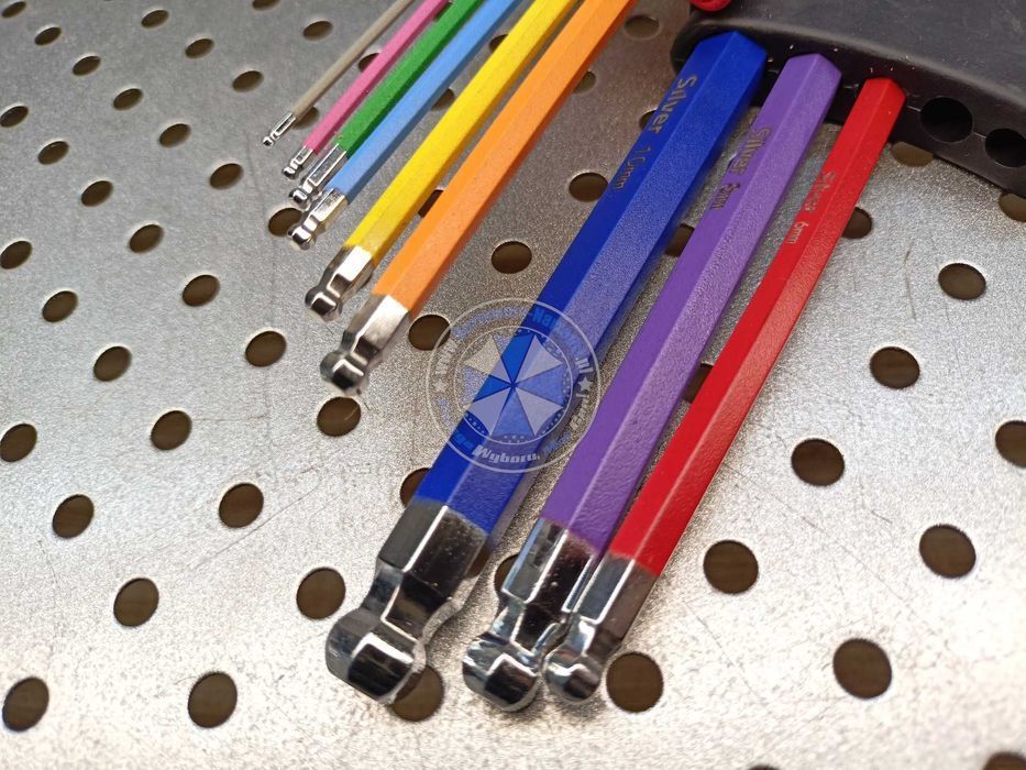 Klucze imbusowe 1,5-10mm 9-el. KULA HEX długie imbusy zestaw imbusów