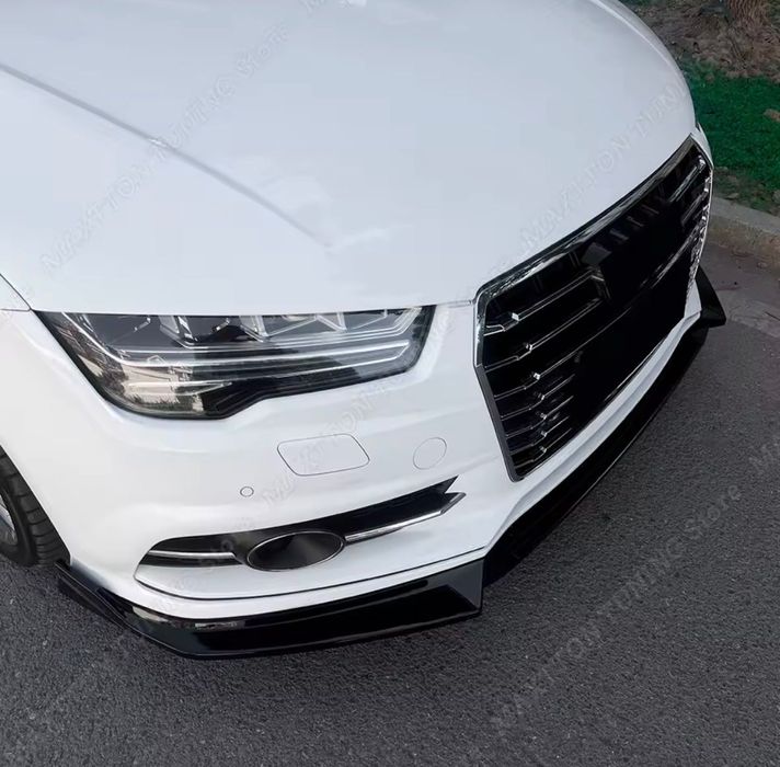 Губа AUDI A7 S7 C7 накладка на передний бампер юбка Ауди сплитер обвес