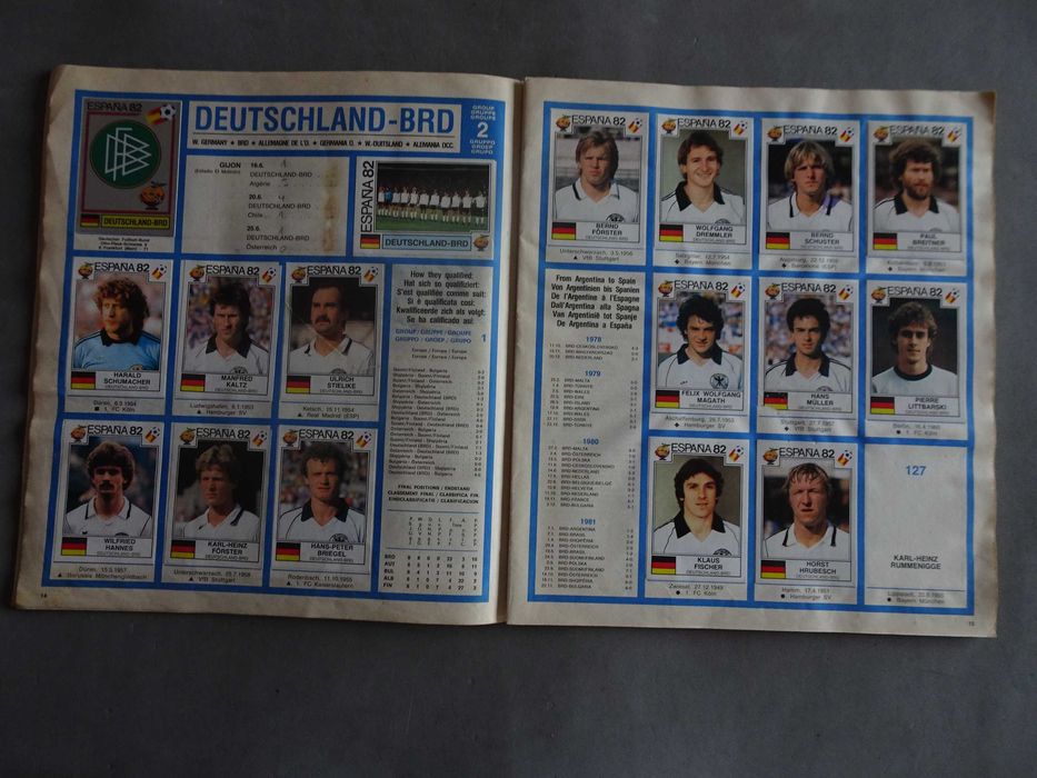 Caderneta de cromos futebol Mundial de Espanha 1982 Panini World Cup