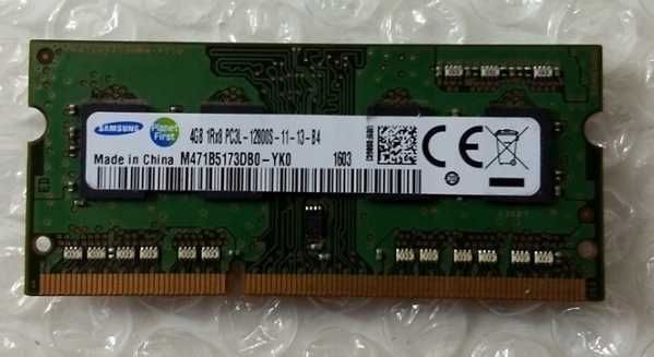 Pamięć RAM 4GB DDR3 1600 MHz Laptop niskonapięciowe