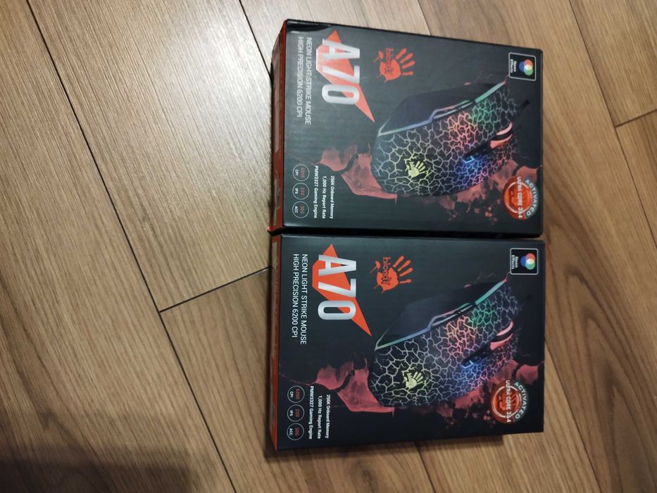 3 myszki gamingowe steelseries,bloody a70(podkładka)