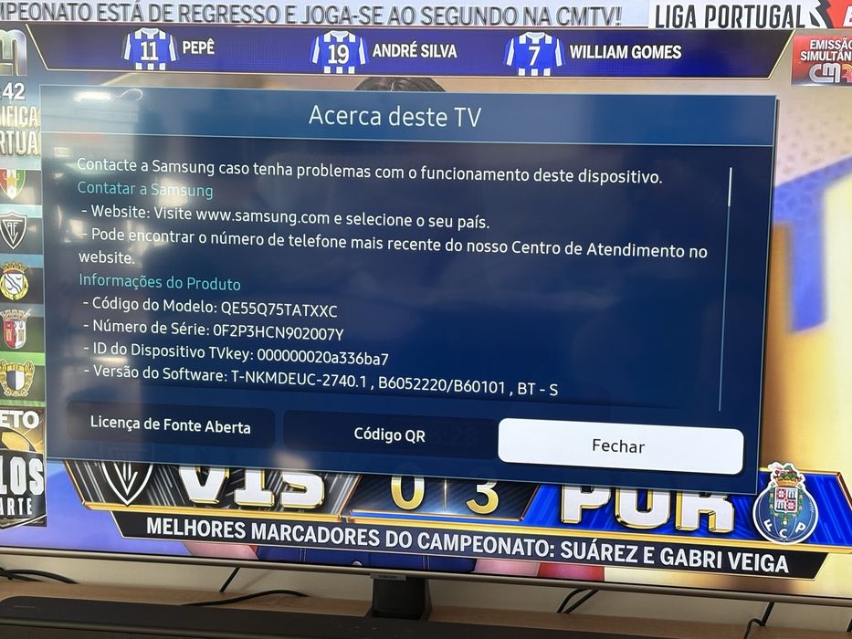 Samsung QLED 55" QE55Q75T 4K – Excelente estado