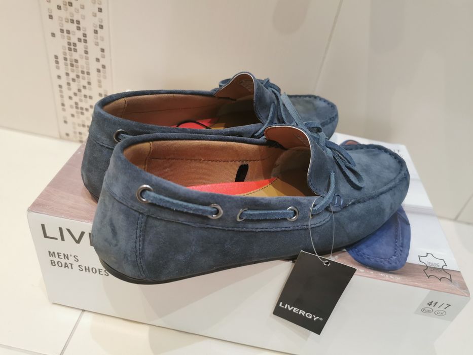 Skórzane buty w stylu marynarskim loafersy