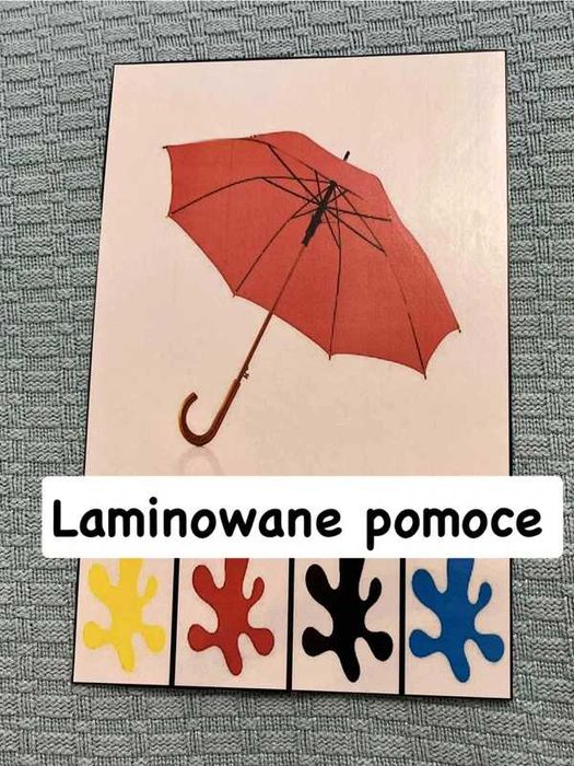 Kolorowe plamki karty edukacyjne