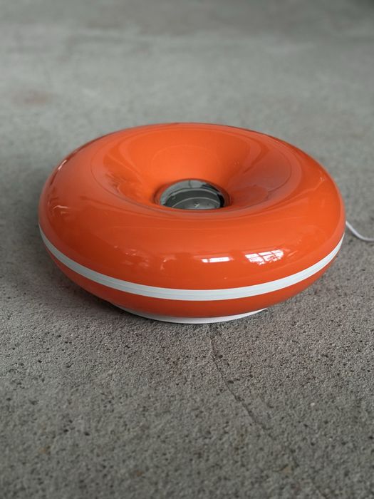 Retro lampka UFO donut Space Age modern design USB pomarańczowy pączek
