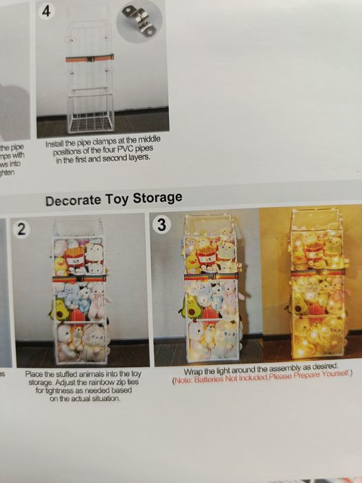 Schowek na pluszaki organizer na zabawki do pokoju dziecięcego