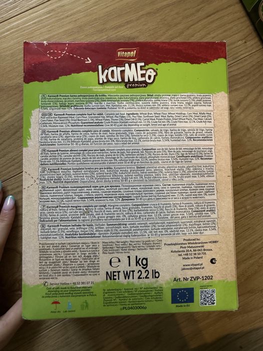 Jedzenia dla krolika