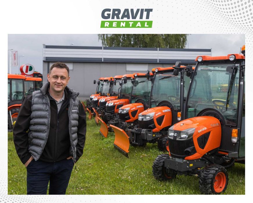 Wynajem zimowy traktorków do odśnieżania KUBOTA - CAŁA POLSKA