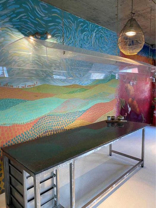 black granite work bench & presentation ‘bancada’