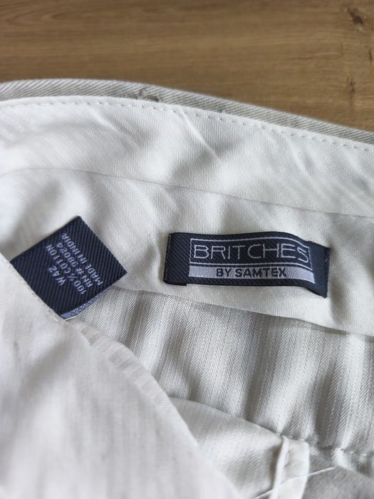 Spodenki męskie duże szorty bawełniane beżowe 42/XL Britches by Samtex