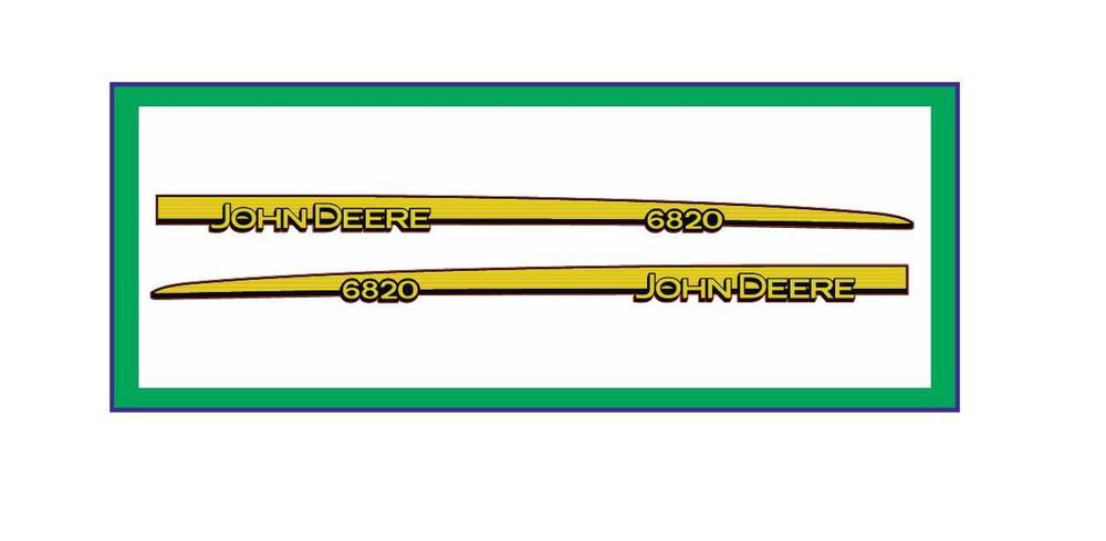 Naklejki John Deere 6820 Traktor Ciągnik Rolniczy Nalepki Komplet