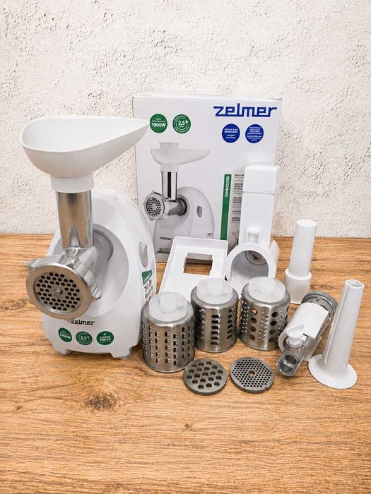 Okazja! Nowa maszynka do mielenia mięsa Zelmer 1900W 2,5kg/min szatkownica 3 sitka wyciskarka do owoców 402d