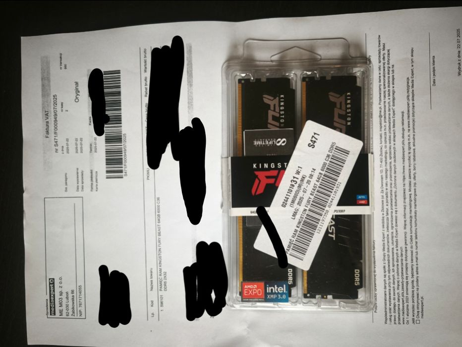 Kingston furry 2x32gb ddr5 6000