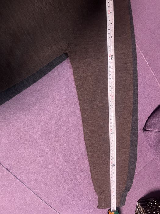 Светер з мериносовоі вовни 44 46 с м сірий коричневий