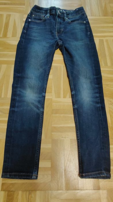 Jeansy rurki h&m super stretch 140