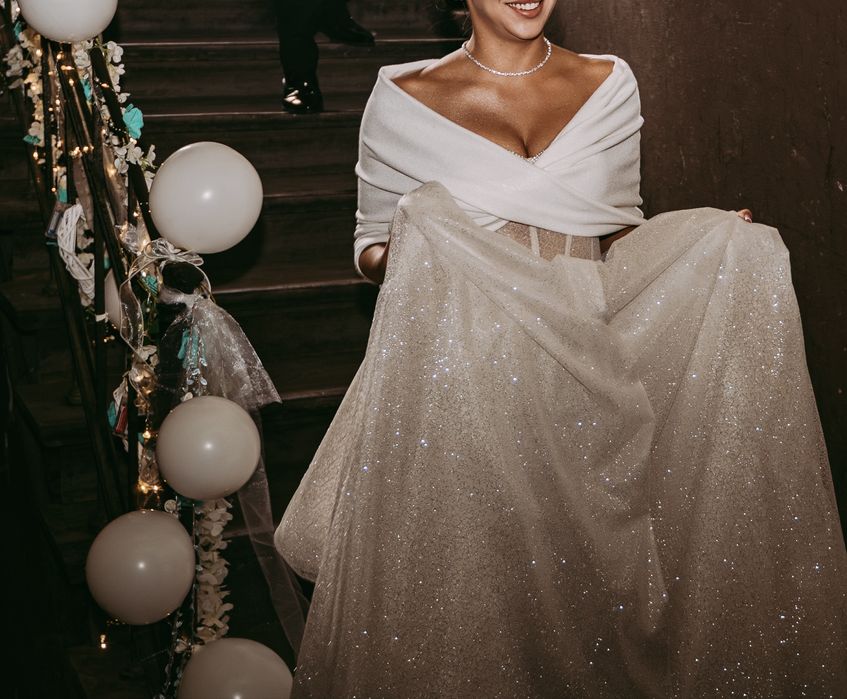 Brokatowa suknia ślubna Madonna