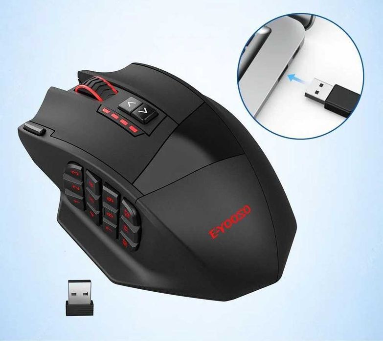 E-YOOSO X33 Black Миша бездротова ігрова з акумулятором та підсвічуванням.