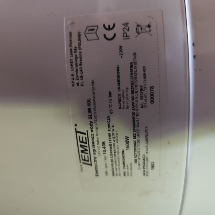 Bojler elektryczny 40L