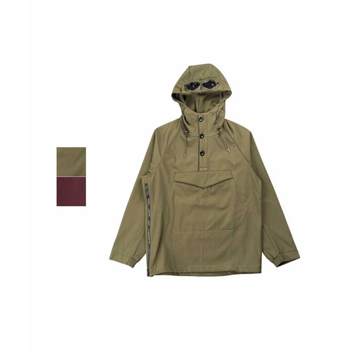 Куртка анорак C.P. COMPANY Goggle Anorak Olive \ Burgundy