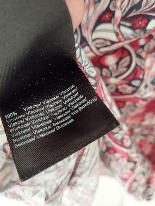 Wiosenna, letnia bluzka w kwiaty z wiskozy, top r. 34 XS comma,